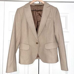 Beige Wool Uniqlo Blazer